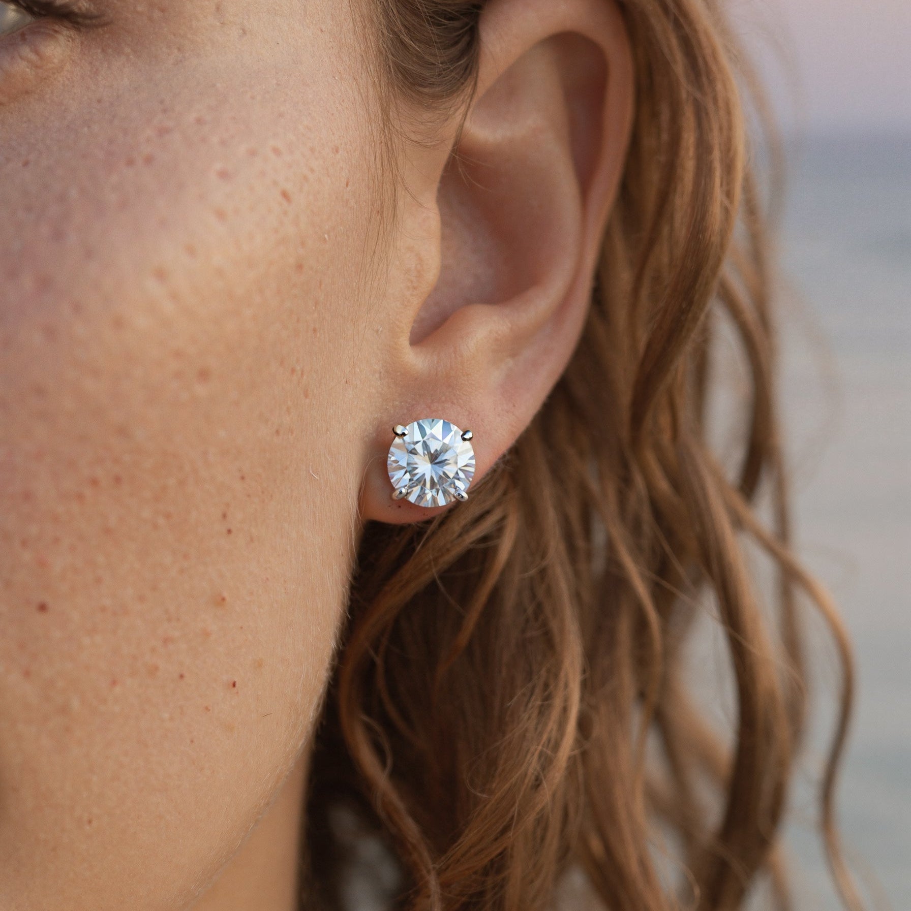 עגילי מרטיני יהלום 1 קראט - קליפורניה